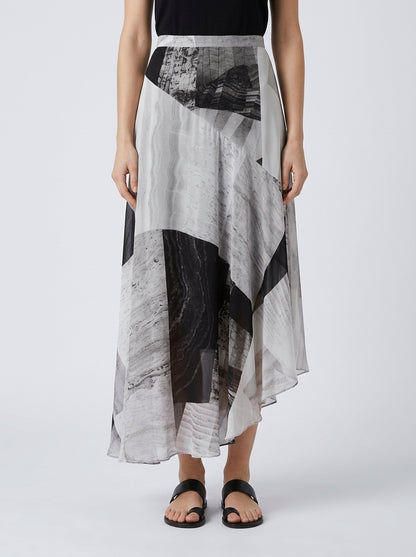 Falda irrugular print 60439LG