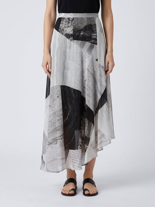 Falda irrugular print 60439LG