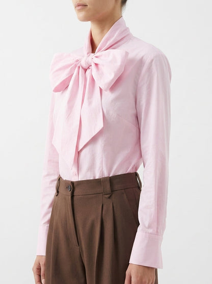 Camisa hombreras lazada LD3964
